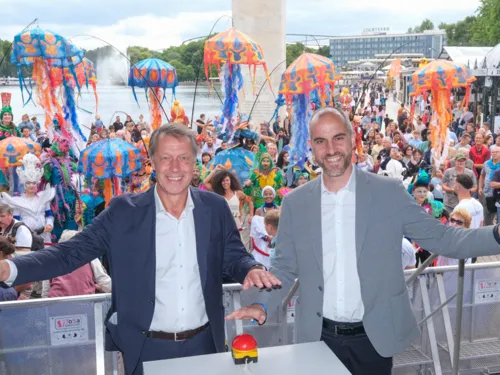 Belit Onay und Hans Nolte bei der Eröffnung des Maschseefestes
